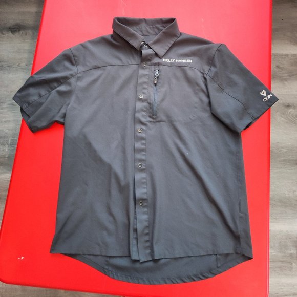Helly Hansen Odin short sleeve shirt black men's size M - Picture 1 of 7